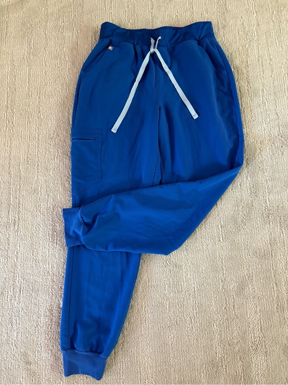 FIGS Women's High-Waisted Zamora Jogger Scrub Pants Royal Blue M